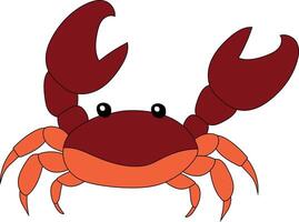 coloré Crabe clipart pour mer la vie les amoureux vecteur