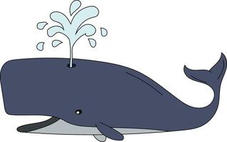 coloré baleine clipart pour les amoureux de mer animaux vecteur