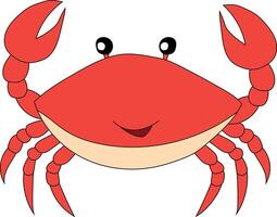 coloré Crabe clipart pour mer la vie les amoureux vecteur