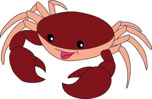 coloré Crabe clipart pour mer la vie les amoureux vecteur