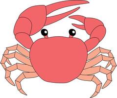 coloré Crabe clipart pour mer la vie les amoureux vecteur