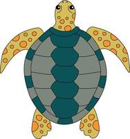 coloré mer tortue clipart vecteur