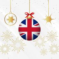 Noël Balle ornements uni Royaume drapeau fête vecteur