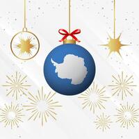 Noël Balle ornements Antarctique drapeau fête vecteur