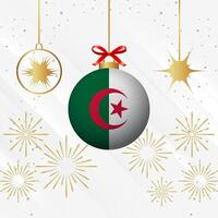 Noël Balle ornements Algérie drapeau fête vecteur