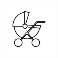 bébé le chariot icône vecteur. poussette illustration signe. bébé symbole ou logo. vecteur