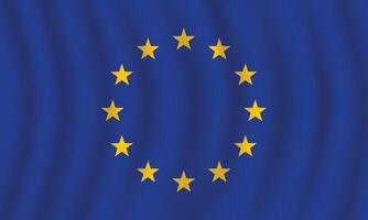 plat illustration de le européen syndicat drapeau. UE drapeau conception. vecteur