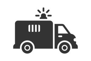 paddy wagon icône. police un camion icône. vecteur illustration.