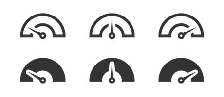 compteur de vitesse Icônes. performance Icônes. vecteur illustration.