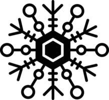 flocon de neige glyphe et ligne vecteur illustration