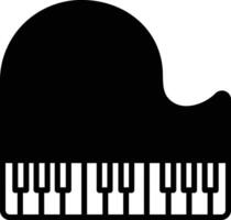 piano glyphe et ligne vecteur illustration