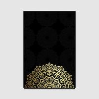 abstrait de luxe mandala or arabesque style oriental vecteur