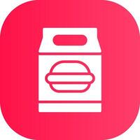 conception d'icône créative de sac à lunch vecteur