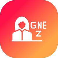 gen z femelle Créatif icône conception vecteur