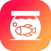 conception d'icône créative de bol de poisson vecteur