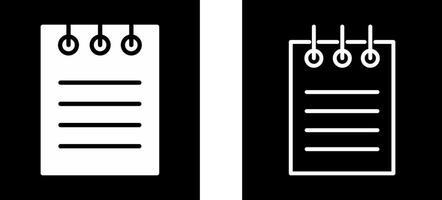 icône de vecteur de bloc-notes