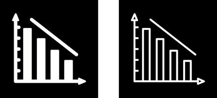 icône de vecteur de barre descendante