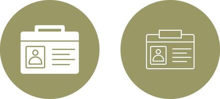 icône de vecteur de carte d'identité