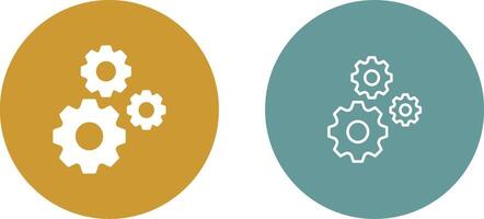 icône de vecteur de plusieurs roues dentées