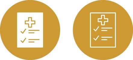 icône de vecteur de liste d'examen médical