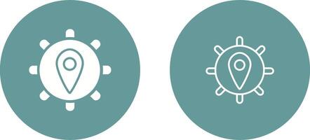 icône de vecteur de paramètres de localisation