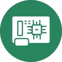 conception d'icône créative de carte de circuit imprimé vecteur