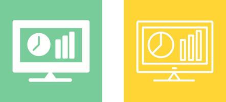 icône de vecteur de statistiques en ligne