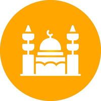 conception d'icône créative de mosquée vecteur