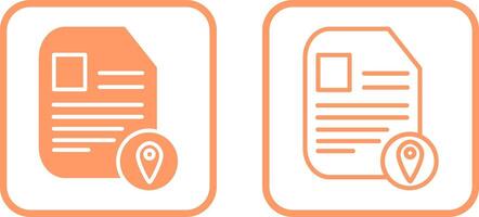 icône de vecteur d'emplacement de document