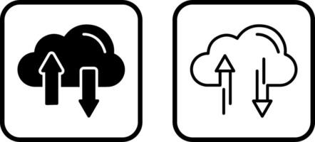 icône de vecteur de stockage en nuage
