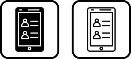 icône de vecteur de contacts