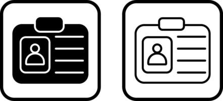 icône de vecteur de carte d'identité