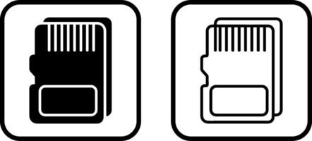 icône de vecteur de carte sd