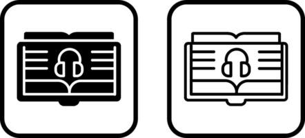 icône de vecteur de livre audio