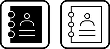 icône de vecteur de contact