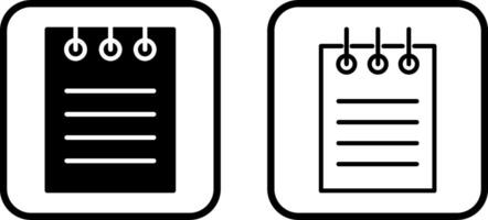 icône de vecteur de bloc-notes