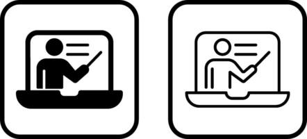 icône de vecteur de cours en ligne