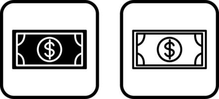 icône de vecteur de billet d'un dollar