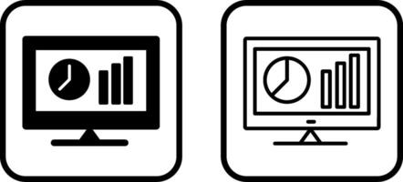 icône de vecteur de statistiques en ligne