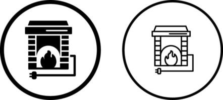 icône de vecteur de cheminée électrique