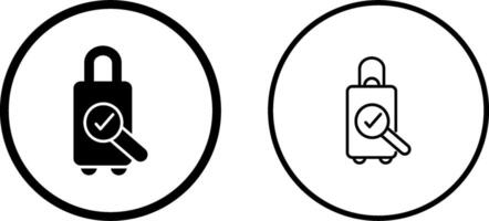 icône de vecteur d'inspection des bagages