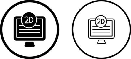 2d qualité écran vecteur icône
