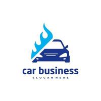 modèle vectoriel de logo d'incendie de voiture, concepts de conception de logo de voiture créative