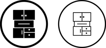 icône de vecteur d'armoires