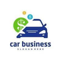 modèle vectoriel de logo d'argent de voiture, concepts créatifs de conception de logo de voiture