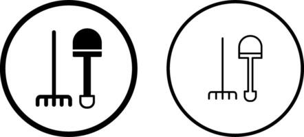 icône de vecteur d'outils de jardinage