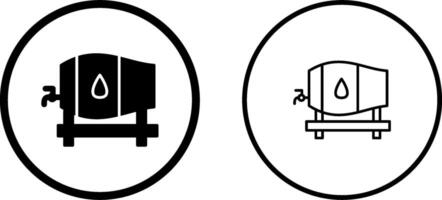 baril avec icône de vecteur de robinet