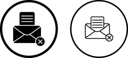 rejet d'une icône de vecteur de lettre