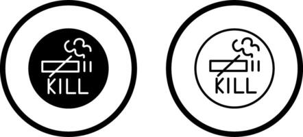 fumer tue l'icône de vecteur