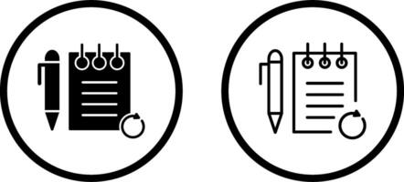 icône de vecteur de notes revérifiées